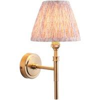 Netlighting Chester Wall Light Peach Fabric Leaf Shade 16cm B22