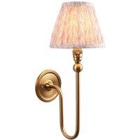 Netlighting Santiago Wall Light Peach Fabric Leaf Shade 16cm B22