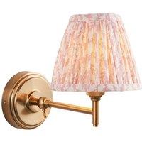 Netlighting Step Fold Wall Light Peach Fabric Leaf Shade 16cm B22