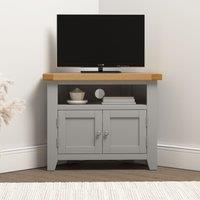 Seconique Windsor Ivory Corner TV Unit (Fully Assembled) in Light Grey