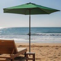 Keplin 2.3m Tilting Parasol Umbrella - Crank & Tilt Sun Shade with Cover in Green