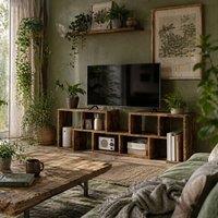 Wyld Haus Paline Rase Modular 3 Block TV Stand 134 - 180cm Rustic Brown