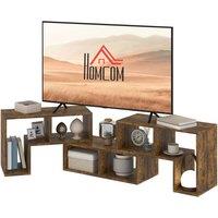HOMCOM TV Unit for TVs up to 75 Inches, Free Combination TV Stand in Brown