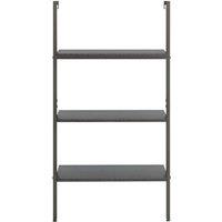 Berkfield Home Practical 3-Tier Leaning Shelf Black 64x35x120.5 cm