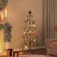 Berkfield Home Metal Christmas Tree for Decoration Black 150 cm