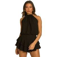 Rebellious Fashion Women's Textured Flippy Playsuit in Lime | Size: 10