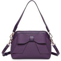Fontanella Fashion Women's Bella Big Bow Detail Crossbody Shoulder Bags in Purple