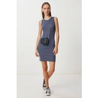 Happiness Istanbul Women's Bodycon Mini Dress in Charcoal | Size: XS