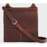 OSPREY LONDON Women's The Narissa Large Leather Crossbody Bag in Brown