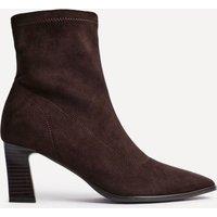Linzi Women's Blaze Brown Faux Suede Sock Ankle Boot | Size: 3-Standard Fit