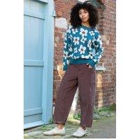 Kite Women's Bloxworth Barrel Leg Cord Trousers in Brown | Size: 12