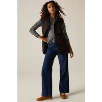 Regatta Women's Cosy Frankie Borg Longline Bodywarmer in Chocolate | Size: 10