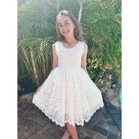 Lilly + Bo Girl's Ember in Ivory White Party or Flower Girl Dress | Size: 2 Years