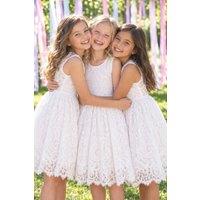 Lilly + Bo Girl's Ember in Ivory White Party or Flower Girl Dress | Size: 3-4 Years