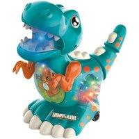 Alivio Walking Dinosaur Toy with Lights, Music & Moving Action for Kids in Blue