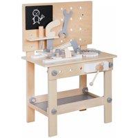 Hygrad Built to Survive Wooden Kids DIY WorkBench Toy Carpenter Builder Tool Bench Set
