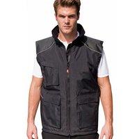 Result Men's Work-Guard Vostex Bodywarmer Gilet Workwear in Black | Size: Small