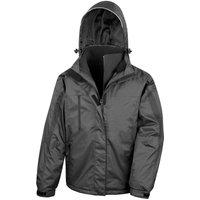 Result Men's 3 In 1 Softshell Waterproof Journey Jacket With Hood in Black | Size: 2XL