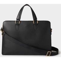OSPREY LONDON Men's The Mercury Leather Laptop Bag in Black
