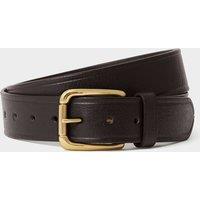 OSPREY LONDON Men's The Highlander Leather Belt in Chocolate | Size: Medium/Large