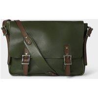 OSPREY LONDON Men's The Lorenzo Large Leather Messenger in Dark Green