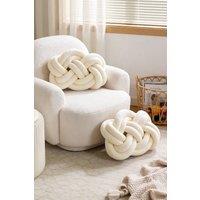 Garden Sanctuary 2 Pcs Knot Cushions in Milky White