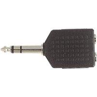 Electrovision 6.35Mm Sp To 2X6.35Mm S Socket in Black