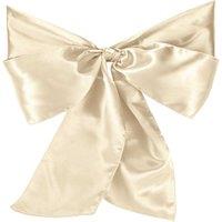 Neel Blue Set of 25 Satin Chair Sashes for Weddings Birthday Party Decoration, 7 x 108 in Ivory