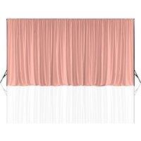 Neel Blue Spandex Backdrop Curtain, Wrinkle-Free Polyester Fabric Backdrop Panel, 3x6 Metres in Rose Gold
