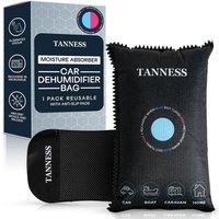 Tanness Reusable 400g Car Dehumidifier Bag with Moisture Indicator - 1 Pack in Black