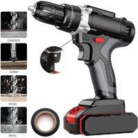 EONLION 48V Cordless Hammer Drill Set Electric Impact in Black