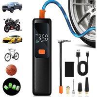 EONLION Electric Car Tyre Inflator Cordless Air Compressor Pump in Black