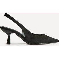 Linzi Women's Alisa Wide Fit Black Faux Suede Court Heels | Size: 4-Wide Fit