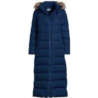 Lands' End Women's Hooded Maxi Down Coat in Navy | Size: 8