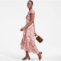 Lands' End Women's Chiffon Wrap Maxi Dress | Size: 14-16