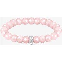 THOMAS SABO Women's As We Love 19cm Rose Quartz Oval Bead Bracelet X0292-034-9-L19 in Pink
