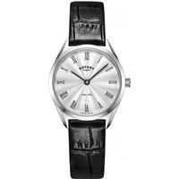 Rotary Women's LS08010-01 Ultra Slim 27mm Quartz Watch in Black