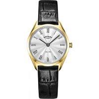Rotary Women's LS08013-01 Ultra Slim 27mm Quartz Watch in Black