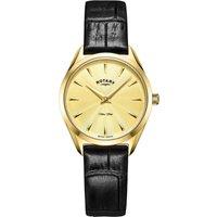 Rotary Women's LS08013-03 Ultra Slim 27mm Quartz Watch in Black