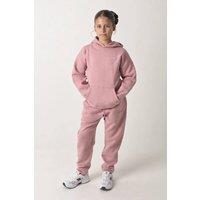 BCouture Women's Pullover Hoodie & Jogger Fleece Tracksuit Set in Dusty Pink | Size: 14-15 Years