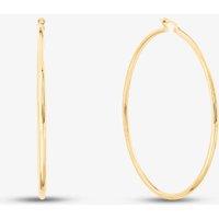 T.H.Baker Women's 9ct Yellow Gold 50mm Large Round Hoop Earrings UER108Y