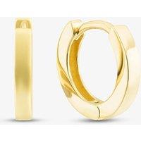 T.H.Baker Women's 9ct Yellow Gold Hinged Hoop Earrings EBE011