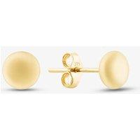 T.H.Baker Women's 9ct Yellow Gold 5mm Round Button Stud Earrings E17-5394