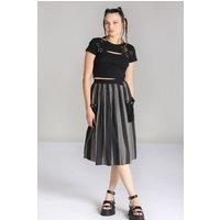 Hell Bunny Women's Lita Wide Waistband Pattern With Stripes Skirt | Size: Small