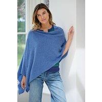 Cove Women's Lucy 4-way Cashmere Poncho in Mid Blue