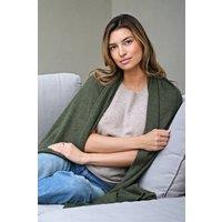 Cove Women's Lola Cashmere Travel Wrap in Dark Olive