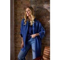 Cove Women's Lola Cashmere Travel Wrap in Mid Blue