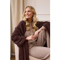 Cove Women's Lola Cashmere Travel Wrap in Dark Brown
