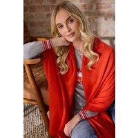 Cove Women's Lola Cashmere Travel Wrap in Orange