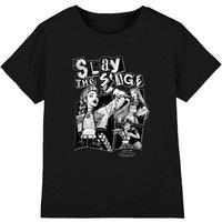 KPop Demon Hunters Huntrix Slay The Stage Kids T-Shirt, Black | Size: 12-13 Years